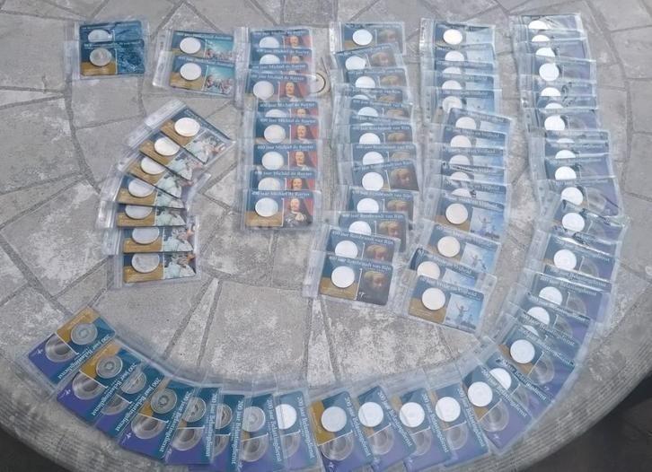 72 vijfjes, 7 tientjes coincards 79 coin cards in totaal, Postzegels en Munten, Munten en Bankbiljetten | Verzamelingen, Munten