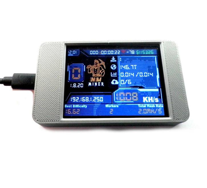 BTC NerdMiner 3 in 1 Ticker + Clock + 1000KH/s Lottery Miner, Computers en Software, Accesspoints, Nieuw, Ophalen of Verzenden