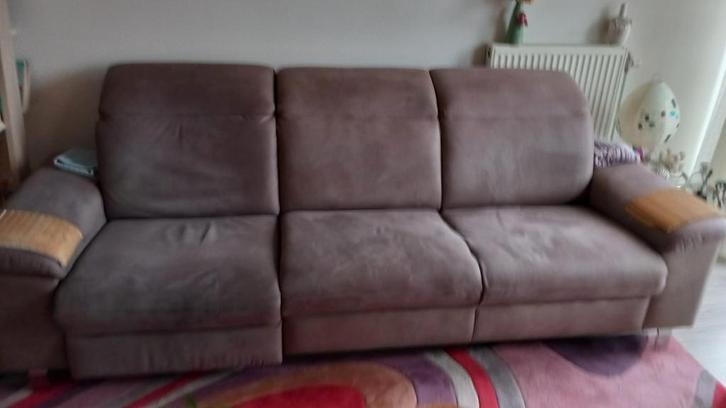 Driezitsbank met relaxsteun gratis, Huis en Inrichting, Banken | Sofa's en Chaises Longues, Gebruikt, Eenpersoons, 250 tot 300 cm