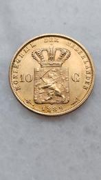 Gouden tientje 1889, Ophalen of Verzenden, Koning Willem III, 10 gulden, Goud