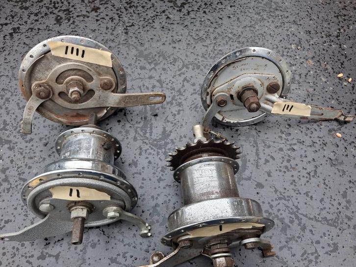 Vintage Sturmey Archer Fietsnaven, Fietsen en Brommers, Fietsonderdelen, Gebruikt, Oldtimer, Wiel, Ophalen of Verzenden