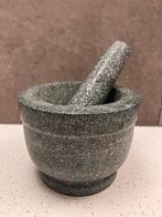 Granieten vijzel met stamper, Huis en Inrichting, Ophalen of Verzenden, Gebruikt
