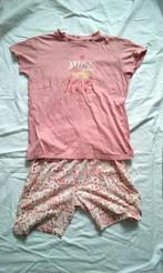 Shortama  zalm/oranje met wit maat 164/170, Nacht- of Onderkleding, Gebruikt, Meisje, Ophalen of Verzenden