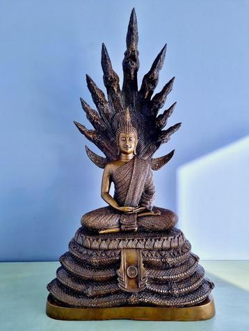 NAGA BOEDDHA BEELD BRONS 68 CM (20 KG)! beschikbaar voor biedingen