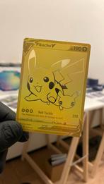 Gouden Pikachu V - SWSH145 Black Star Promo | Unieke Kaart!, Hobby en Vrije tijd, Verzamelkaartspellen | Pokémon, Ophalen of Verzenden