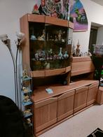 Vintage Wandmeubel met Glazen Vitrine, Huis en Inrichting, Ophalen of Verzenden