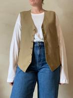 Lichtbruine vintage gilet waistcoat zuiver scheerwol, Maat 38/40 (M), Bruin, Ophalen of Verzenden, Jasje