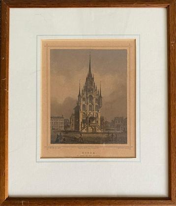 Stadhuis Gouda - Gravure L. Rohbock beschikbaar voor biedingen