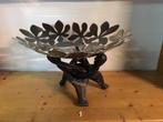 Afrika, fruitschaal, glas, hout, metaal, design, Ophalen of Verzenden
