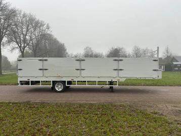 VELDHUIZEN Be oplegger vlak met laadklep Dhollandia 1000 kg beschikbaar voor biedingen