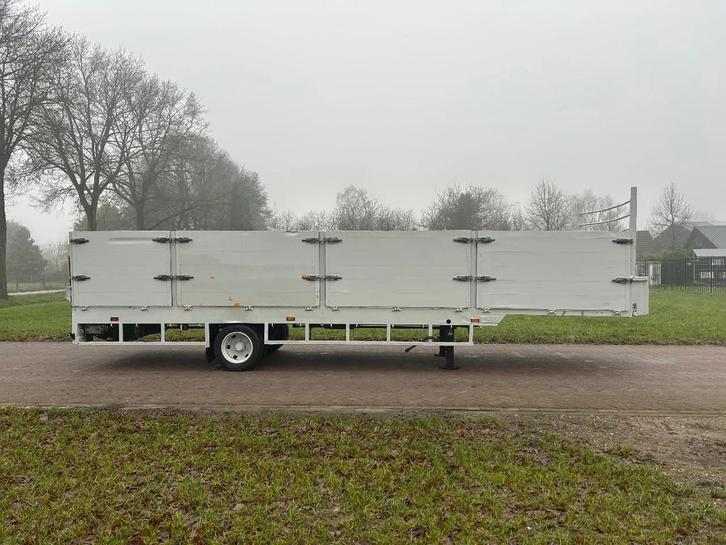 VELDHUIZEN Be oplegger vlak met laadklep Dhollandia 1000 kg, Auto's, Vrachtwagens, Bedrijf, Te koop, Aanhangers en Opleggers, Overige brandstoffen