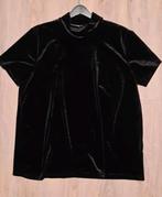 Fransa zwart tshirt (velourachtig) z.g.a.n., mt XXL, Ophalen of Verzenden, Zo goed als nieuw, Maat 46/48 (XL) of groter, Zwart
