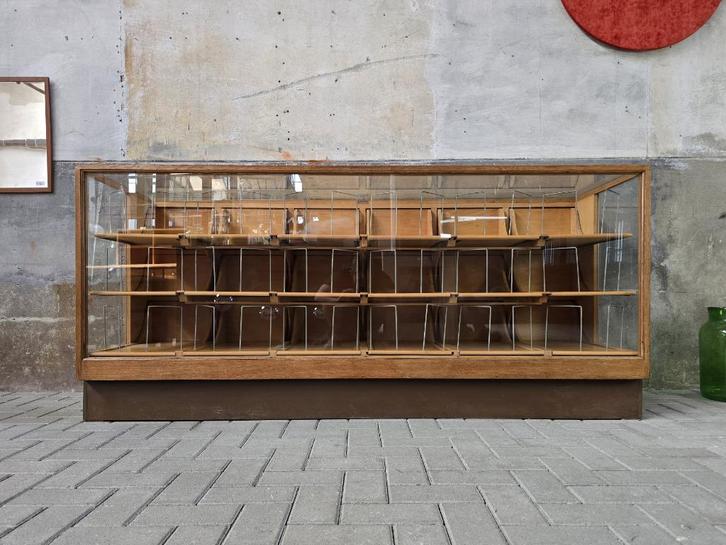 Jaren 60 Duitse Toonbank Vintage Winkel Vitrine Laden Kast 3, Huis en Inrichting, Kasten | Vitrinekasten, Gebruikt, Minder dan 100 cm