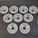 9 grote bobeches bobeche schaaltjes onderdelen kroonluchter, Ophalen of Verzenden, Gebruikt, Glas