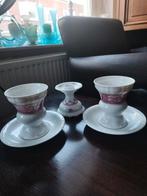 Duits porselein warme chocolade bekers met kandelaar., Ophalen of Verzenden