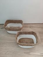 Xenos set van 2 gevlochten opberg manden rechthoek nieuw, Huis en Inrichting, Woonaccessoires | Schalen en Manden, Mand, Nieuw