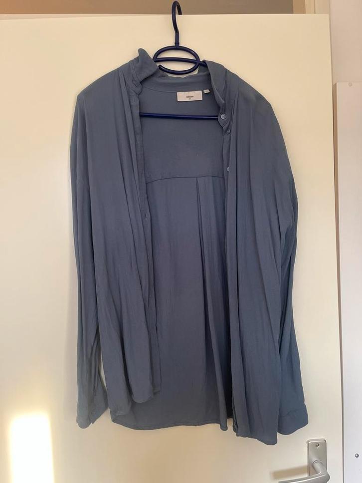 Mooie blauwe blouse Minimum, Kleding | Dames, Blouses en Tunieken, Zo goed als nieuw, Maat 36 (S), Blauw, Ophalen of Verzenden