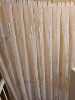 Vitrage meloen kleur beige zandkleur met gratis witte haakje, 200 cm of meer, Brocante robuuste, Ophalen of Verzenden, Zo goed als nieuw