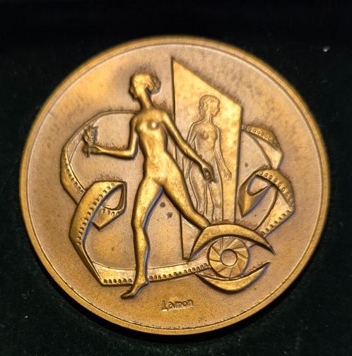 1985 Medaille Gemeenschapsminister v Cultuur De witte Merel, Postzegels en Munten, Penningen en Medailles, Brons, Ophalen of Verzenden