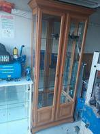 Eiken   vitrinekast, Zo goed als nieuw, 150 tot 200 cm, 25 tot 50 cm, 50 tot 100 cm