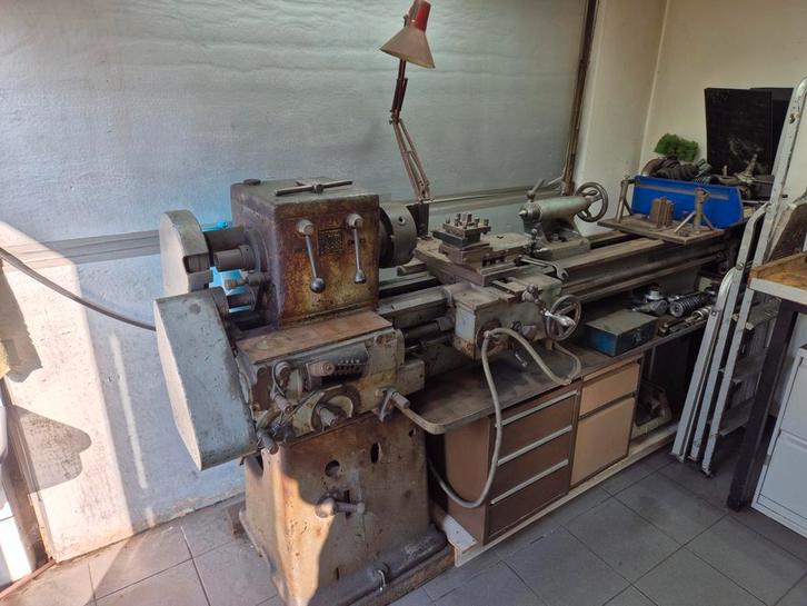 Oude draaibank voor hobby, Doe-het-zelf en Verbouw, Draaibanken, Gebruikt, Metaaldraaibank, Minder dan 500 mm, Ophalen of Verzenden