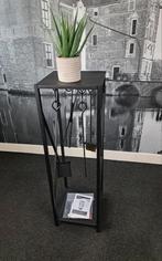 Houtopslag - Zwart Metaal - Haardhout rek - Met accessoires, Ophalen of Verzenden