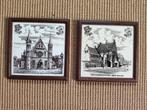 Twee vintage tegeltableaus Den Haag, Ophalen of Verzenden