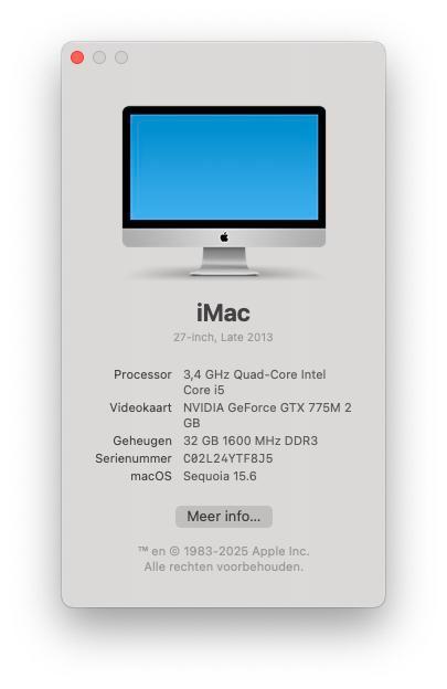 Apple iMac 27” 2013 - 32GB RAM/1TB SSD macOS Seqouia, Computers en Software, Apple Desktops, Zo goed als nieuw, iMac, SSD, 3 tot 4 Ghz