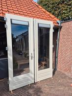 Tuindeuren hardhout. Extra zwaar. en driepunt, Doe-het-zelf en Verbouw, Ophalen, Deurkozijn, Zo goed als nieuw, 150 tot 225 cm