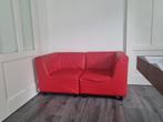 Gratis rood leren bankje, kan ik 2 stukken, Huis en Inrichting, Ophalen, Zo goed als nieuw, 150 tot 200 cm