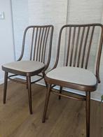 2 x vintage houten stoel Ligna (gerestaureerd), Ophalen, Bruin, Zo goed als nieuw, Eén