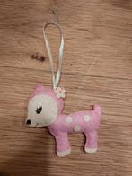 Lieflijk roze herten ornament, Diversen, Kerst, Ophalen of Verzenden, Zo goed als nieuw