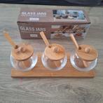 Glass jars set of 3, Ophalen of Verzenden, Nieuw