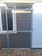 Kledingrek met buizenframe en steigerhout - Zware Kwaliteit, Ophalen, Zo goed als nieuw