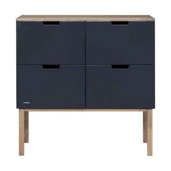 Kidsmill Sepp Commode Antraciet / Beuken, Kinderen en Baby's, Kinderkamer | Commodes en Kasten, Nieuw, Commode, 90 tot 105 cm