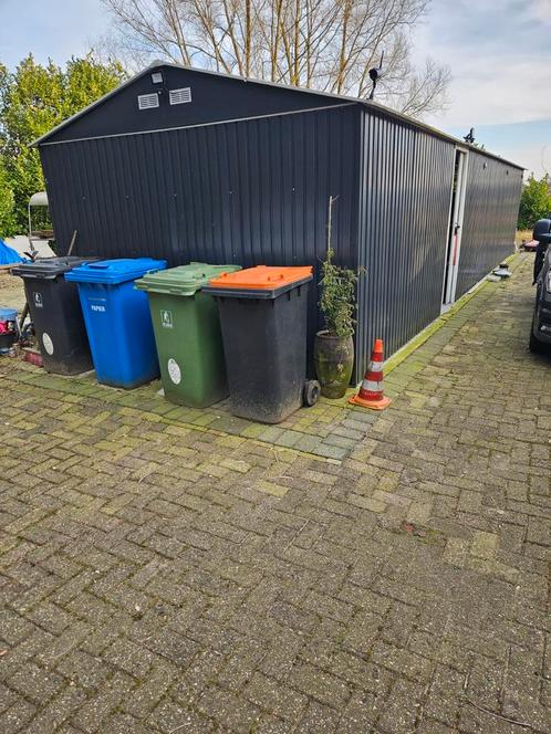 Berging  garage met roldeuren en zijschuifdeur .11mtrx3,75, Tuin en Terras, Bergingen en Tuinkasten, Zo goed als nieuw, Overige typen