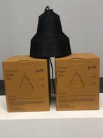 Lloyd zwart leren hanglamp 200,- by Nieuwe Heren for Puik, Ophalen of Verzenden, Zo goed als nieuw, Minder dan 50 cm