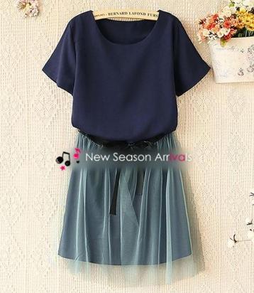 Jurk | Two-tone blue dress beschikbaar voor biedingen