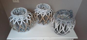 Set van 3 windlichten beschikbaar voor biedingen