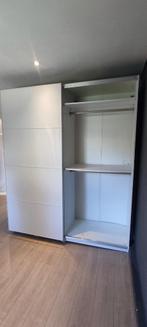 Pax wit kledingkast 200cm hoogglans deuren. Leveren/Monten, 200 cm of meer, Ikea, 150 tot 200 cm, Met klep(pen)