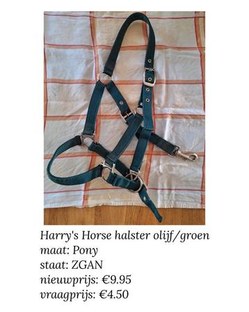 Harry's Horse halster maat pony groen 3x verstelbaar beschikbaar voor biedingen