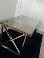 Houten Eettafel met Glasplaat, Huis en Inrichting, Tafels | Eettafels, Ophalen, 150 tot 200 cm, Zo goed als nieuw, Modern