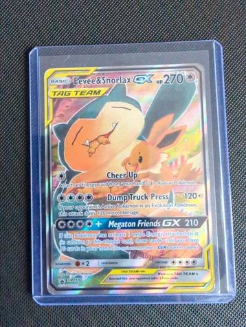 Eevee & Snorlax GX Tag team  beschikbaar voor biedingen