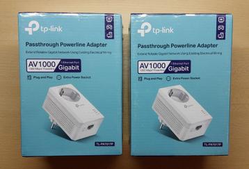 Powerline adapter set AV1000, model TL-PA7017P, passthrough beschikbaar voor biedingen