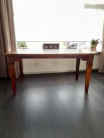 Anteak Koloniaal Eettafel., Ophalen, Teakhout, 50 tot 100 cm, Zo goed als nieuw