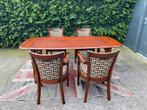 Schuitema eettafel 4 x stoelen !!!, Huis en Inrichting, Complete eetkamers, Ophalen, Schuitema, Gebruikt, Schuitema eettafel 4 x stoelen