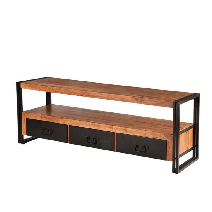 TV Meubel Mangohout  TV Kast Mango Georges, Huis en Inrichting, Kasten | Televisiemeubels, Nieuw, Minder dan 100 cm, 150 tot 200 cm