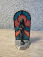Vintage Italiaans Maria beeldje met glas in lood, Ophalen of Verzenden