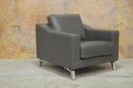 ZGANieuw grijze leren Leolux Antonia Diva design fauteuil, Leolux, Leolux, Design, 75 tot 100 cm