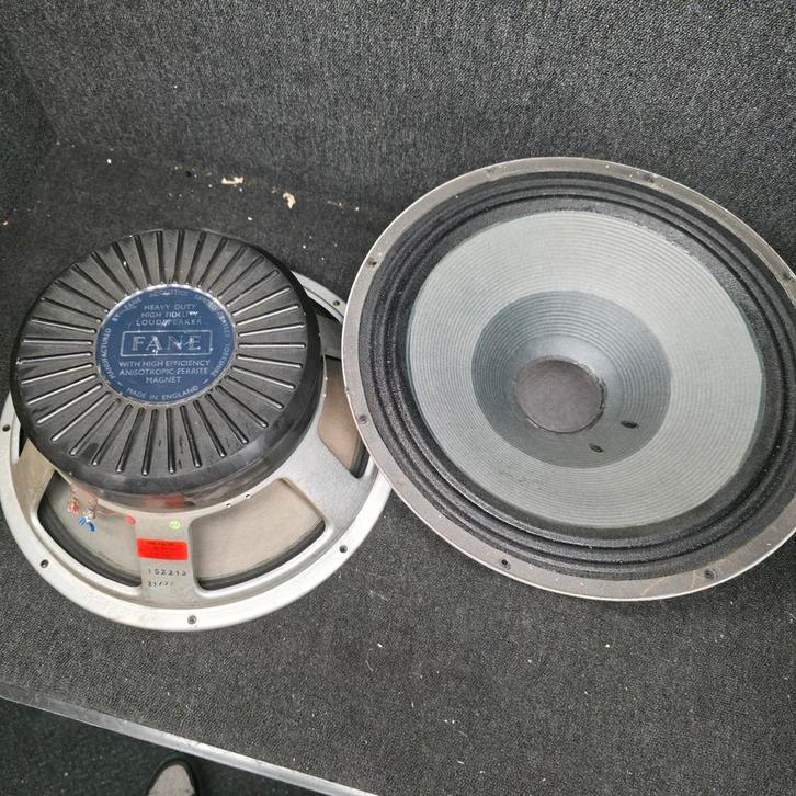 FANE   15 inch speaker    2x, Audio, Tv en Foto, Luidsprekers, Gebruikt, Overige typen, 120 watt of meer, Overige merken, Ophalen of Verzenden
